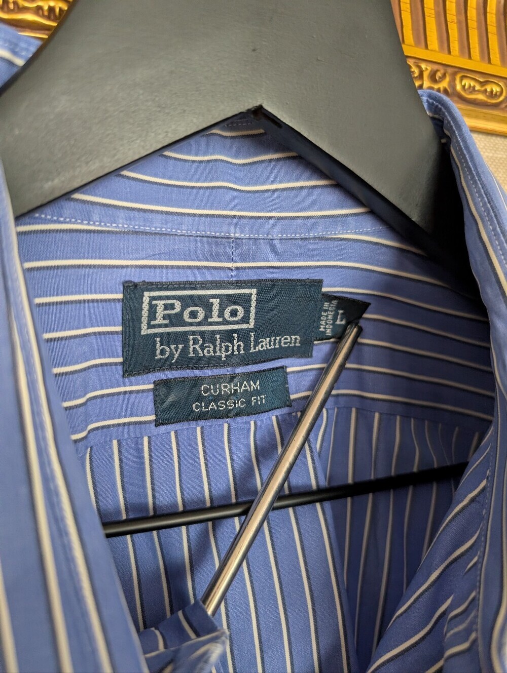 Ralph Lauren Polo Classic Fit Blue and White Stripe Shirt - Picture 3 of 6